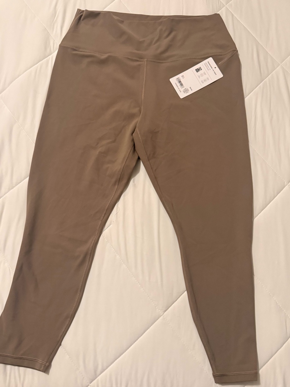 High-Waist Transcend Leggings in Taupe